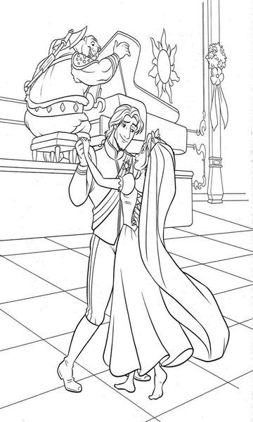 kolorowanka Zaplątani do wydruku malowanka coloring page Tangled Roszpunka Disney z bajki dla dzieci nr 14